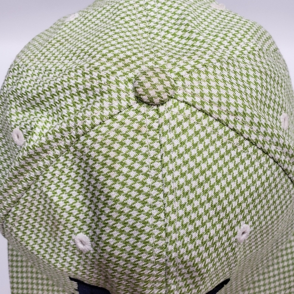 Legna Fitted Cap with NY Logo Green Houndstooth Pattern Size Medium 58cm - Picture 11 of 12